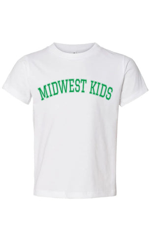 Midwest Kids Tee (WHT/Green)