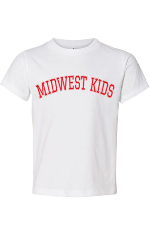 Midwest Kids Tee (WHT/Red)