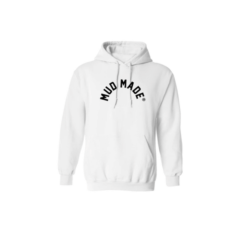 Mud made Hoodie SZN (White with black)